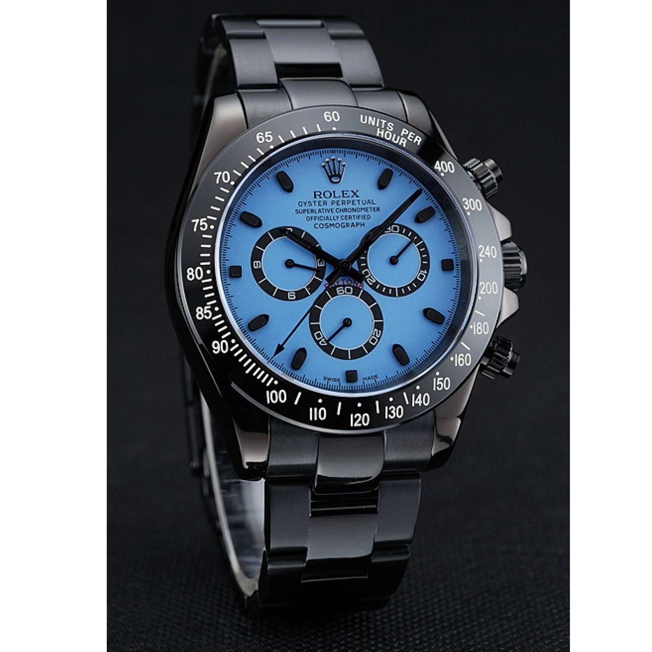 Rolex copies cheap And 1454250 And Daytona Cosmograph Dial Black Bracelet Stainless Blue Rolex Steel Black Case 0621